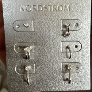 New Nordstrom 6 pc nickel free cubic zirconia earring set $59